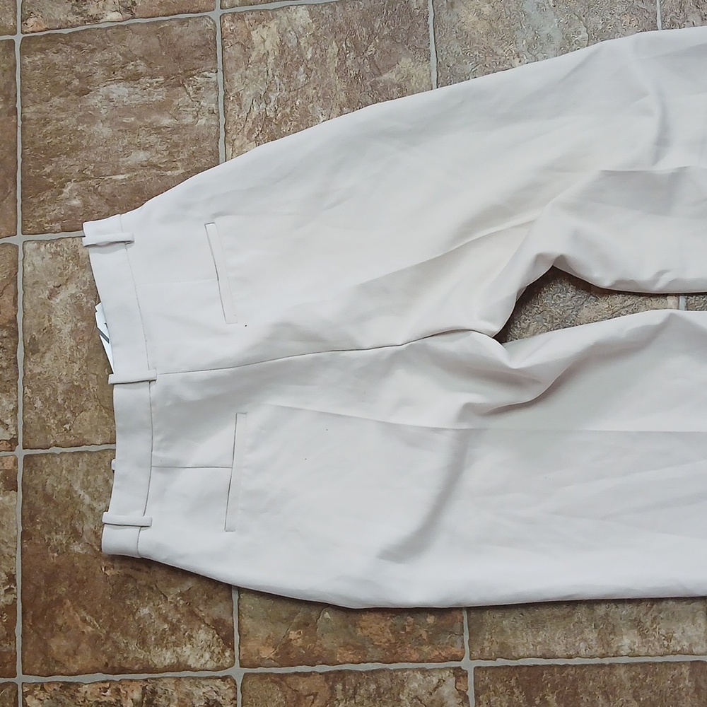 NWT Zara Wide Leg Light Beige Dress Pants Size Medium - Picture 5 of 5